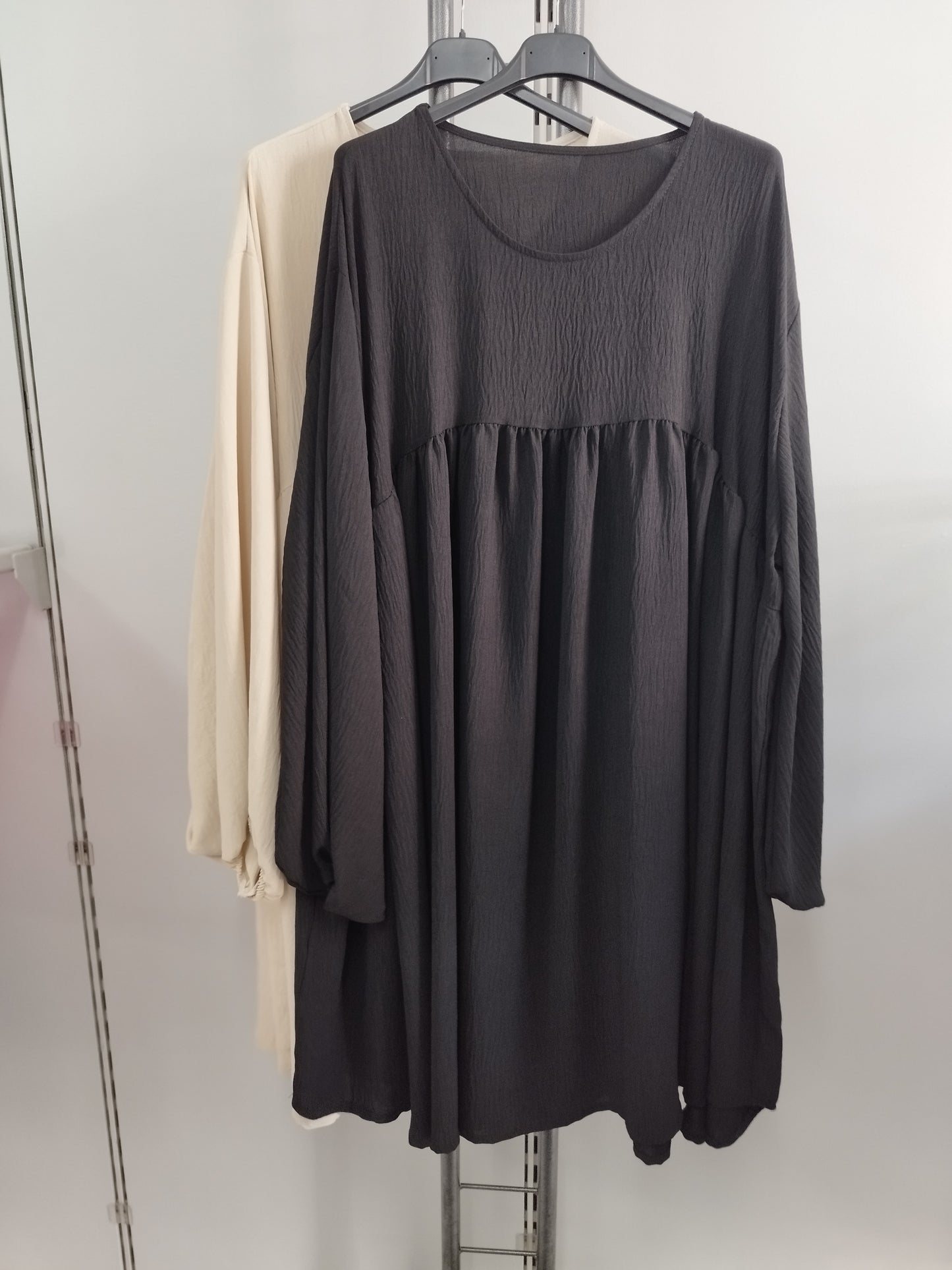 Langarm Kleid onesize 46-54, verschiedene Farben