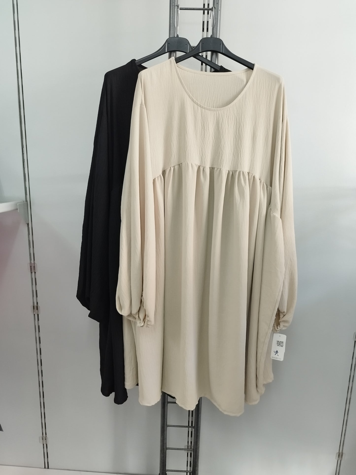 Langarm Kleid onesize 46-54, verschiedene Farben
