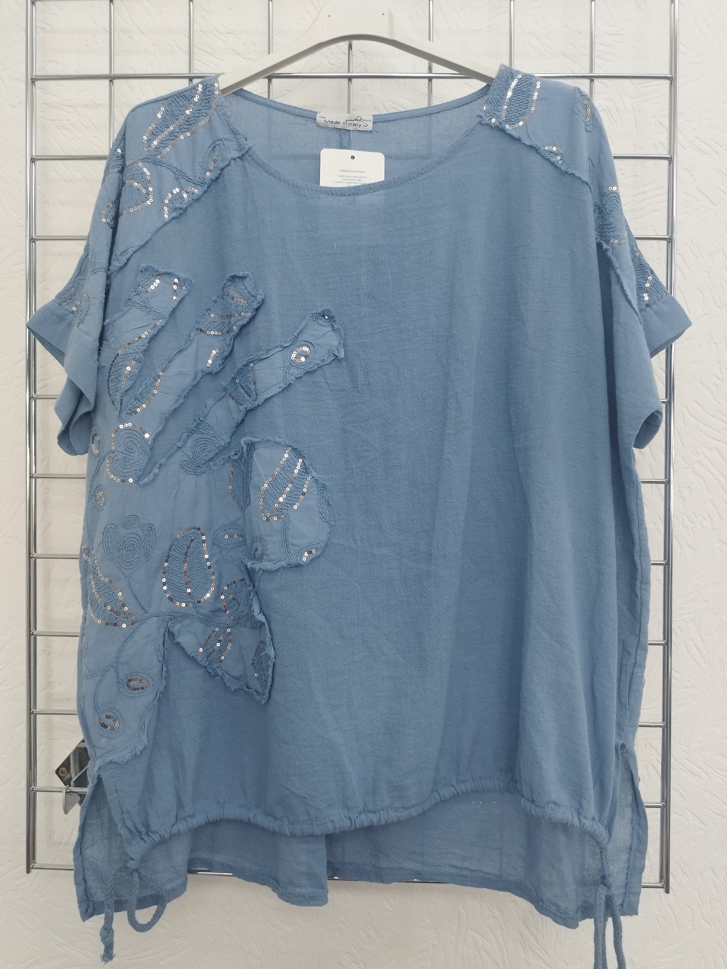 Blusenshirt in Leinenoptik onesize 42-46, verschiedene Farben