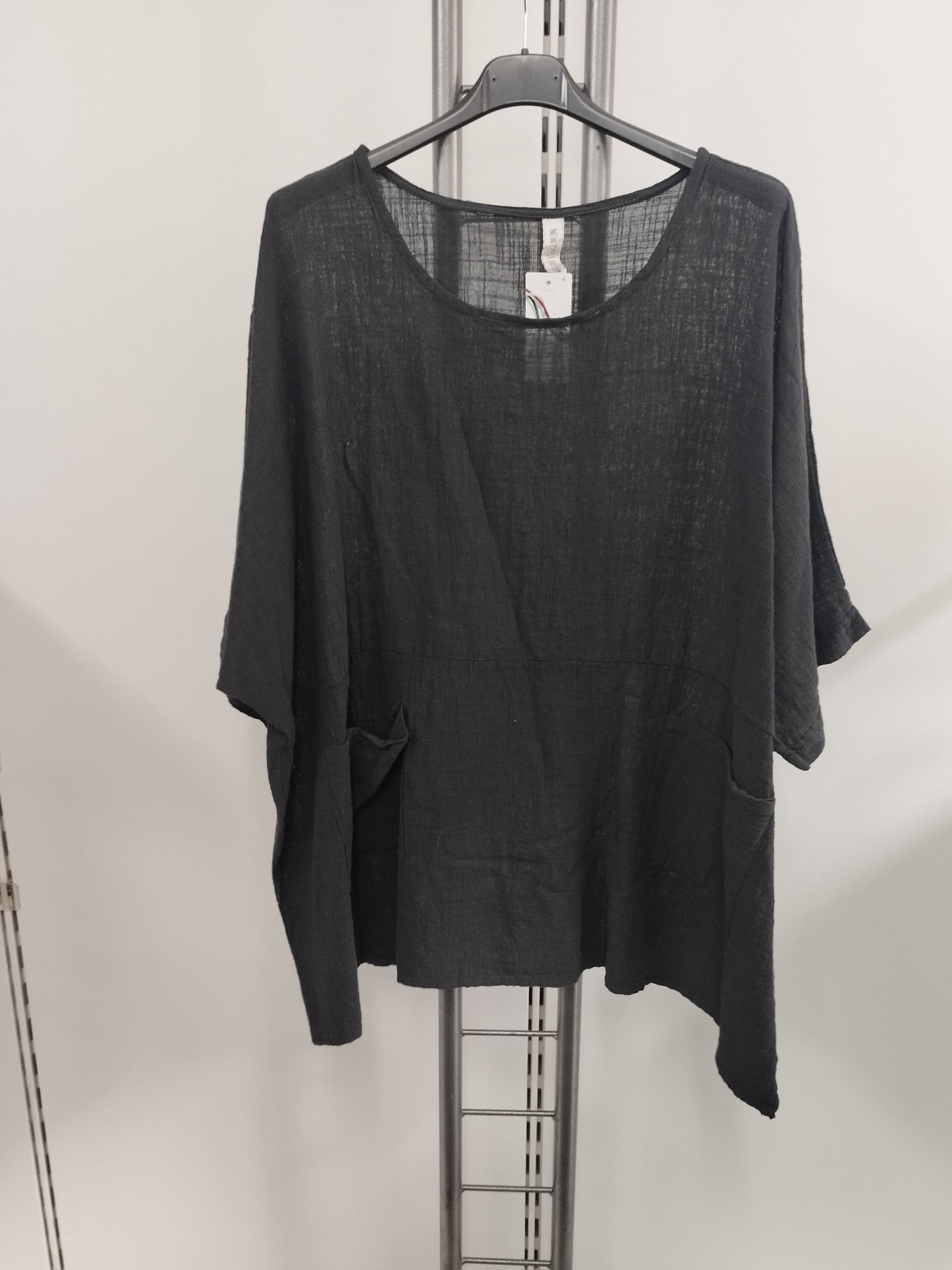 Blusenshirt in Leinenoptik 46-54, verschiedene Farben