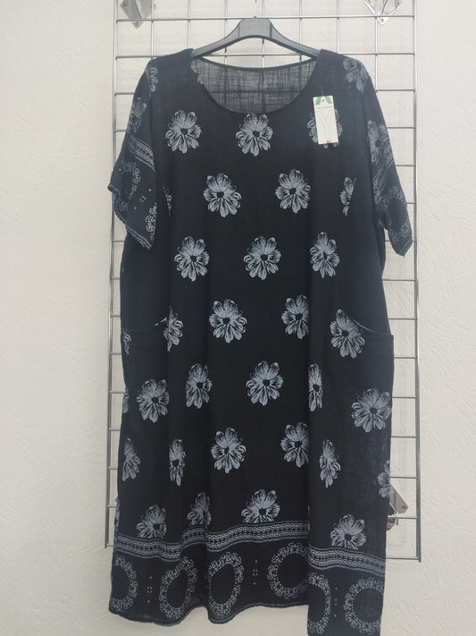 Kleid in Leinenoptik onesize 42-46, verschiedene Farben