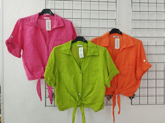 Leinenbluse onesize 36-40, verschiedene Farben