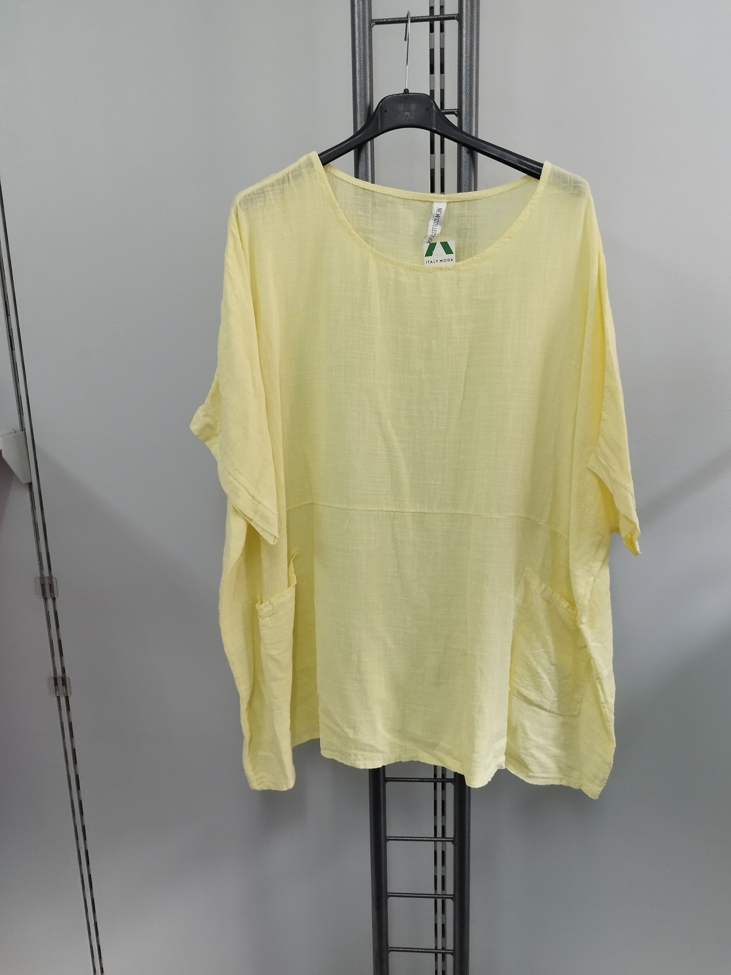Blusenshirt in Leinenoptik 46-54, verschiedene Farben