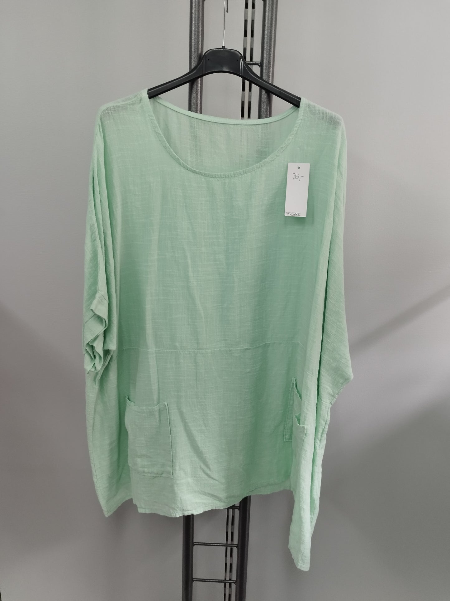 Blusenshirt in Leinenoptik 46-54, verschiedene Farben